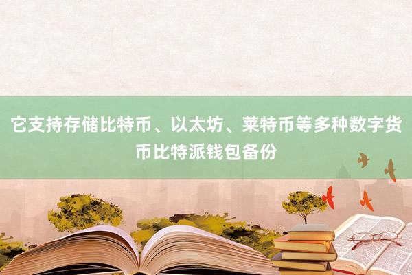 它支持存储比特币、以太坊、莱特币等多种数字货币比特派钱包备份