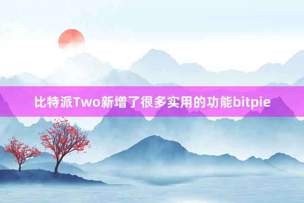 比特派Two新增了很多实用的功能bitpie