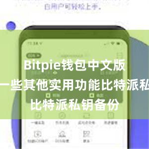 Bitpie钱包中文版还具有一些其他实用功能比特派私钥备份