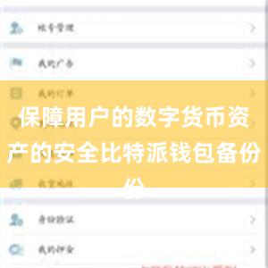 保障用户的数字货币资产的安全比特派钱包备份