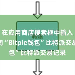 在应用商店搜索框中输入关键词“Bitpie钱包”比特派交易记录